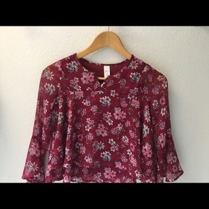 Justice floral blouse